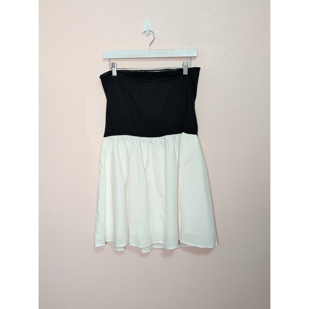Pretty Garden Women's Strapless Tube Dress Black and White Boho Summer Sundress - Picture 4 of 9
